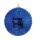 Spiegelkugel aus Styropor, mit Spiegelplättchen     Groesse:Ø8cm    Farbe:blau