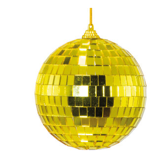 Spiegelkugel aus Styropor, mit Spiegelplättchen     Groesse: Ø8cm    Farbe: gold
