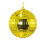 Mirror ball made of styrofoam - Material: with mirror plates - Color: gold - Size: Ø8cm