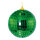 Mirror ball made of styrofoam - Material: with mirror plates - Color: green - Size: Ø10cm