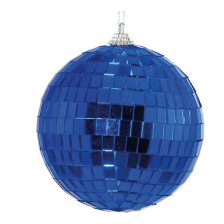 Spiegelkugel aus Styropor, mit Spiegelplättchen     Groesse: Ø10cm    Farbe: blau