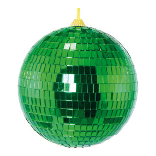 Mirror ball made of styrofoam - Material: with mirror plates - Color: green - Size: Ø15cm