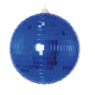 Spiegelkugel aus Styropor, mit Spiegelplättchen     Groesse: Ø15cm    Farbe: blau