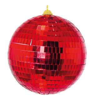 Mirror ball made of styrofoam - Material: with mirror plates - Color: red - Size: Ø15cm