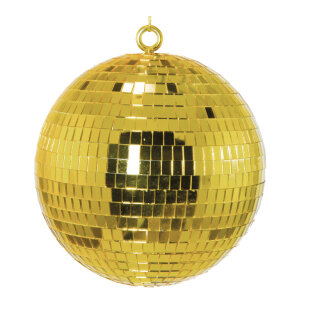 Spiegelkugel aus Styropor, mit Spiegelplättchen     Groesse: Ø20cm    Farbe: gold