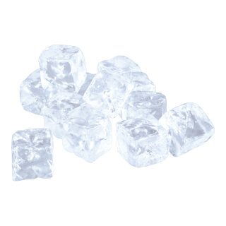 Ice cubes 12 pcs./box, made of plastic     Size: Ø ca. 2,5cm    Color: transparent