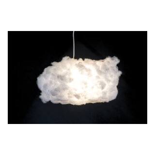 LED-Wolke für innen, mit Hänger, Ein- und Ausschalter Größe:30x25x25cm,  Farbe: weiß