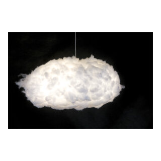 LED-Wolke für innen, mit Hänger, Ein- und Ausschalter Größe:65x35x30cm,  Farbe: weiß