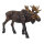 Moose standing with antlers - Material:  - Color: brown - Size: 27x14x20cm