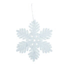 Schneeflocke mit Hänger, aus Schaumstoff...