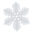 Schneeflocke beglittert, mit Hänger, aus Kunststoff...