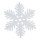 Schneeflocke beglittert, mit Hänger, aus Kunststoff     Groesse:Ø 34cm    Farbe:weiß