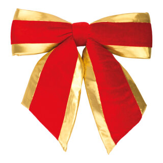 Samtschleife mit goldenem Rand     Groesse: 40x45cm    Farbe: rot/gold