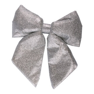 Glitter bow  - Material:  - Color: silver - Size: 30x40cm