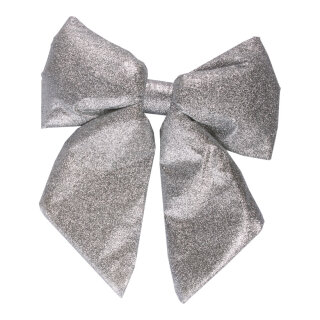 Glitter-Schleife      Groesse: 30x40cm    Farbe: silber