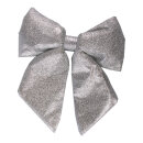 Glitter-Schleife      Groesse: 30x40cm    Farbe: silber