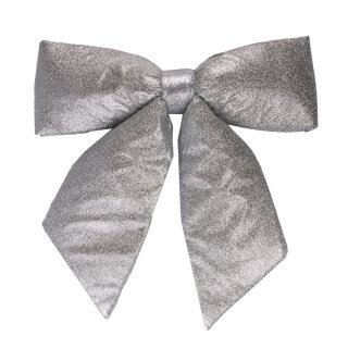 Glitter-Schleife      Groesse: 40x45cm    Farbe: silber