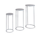 Metal tables round set of 3 - Material: powder coated -...
