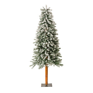 Tannenbaum      Groesse:schlank, mit Metallfuß, beschneit, 863 Tips, mehrteilig, 180cm, Ø70cm    Farbe:grün/weiß