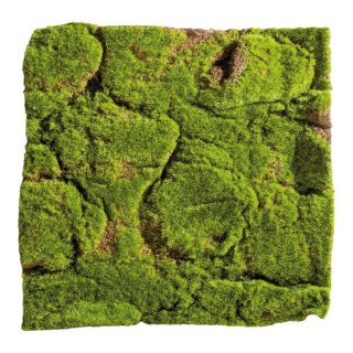 Moss mat made of plastic and felt     Size: 30x30cm    Color: green