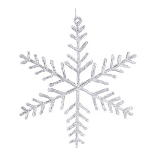 Snowflake with hanger - Material:  - Color: clear - Size: Ø20cm