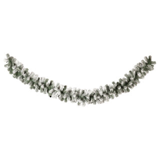 Noble fir garland snowed with 240 tips - Material:  - Color: green/white - Size: 270cm X Ø 35cm