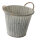 Kübel mit Griffen     Groesse: Ø 21cm    Farbe: grau #