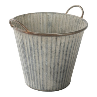 Kübel mit Griffen     Groesse: Ø 31cm    Farbe: grau