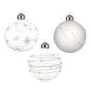 Glass balls 3 designs assorted set of 12 - Material: with...