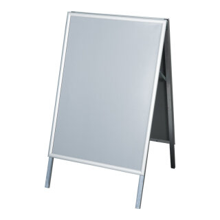 A1 A-board foldable double-sided - Material: 25mm mitred profile - Color: silver - Size: 61x75x100cm