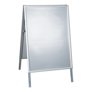 A1 A-board foldable double-sided - Material: 32mm mitred profile - Color: silver - Size: 61x75x100cm