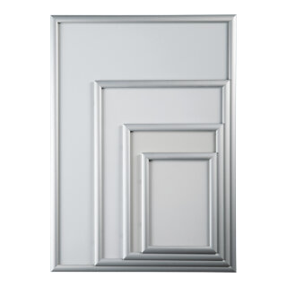 A4 Snap frame double-sided 25mm mitred profile - Material: indoor use only - Color: silver - Size: 5x24x33cm