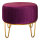 Velvet chair 4-legged - Material:  - Color: purple/gold - Size: 50x50x41cm