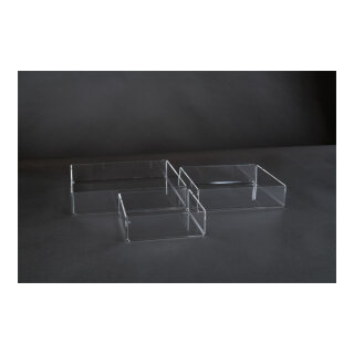 Acrylic bowl flat top side open - Material:  - Color: transparent - Size: 20x20x5cm