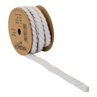 Cotton cord  - Material:  - Color: white - Size: L: 4m X B: 10mm