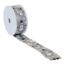 Printed linen ribbon Snowman - Material:  - Color:...