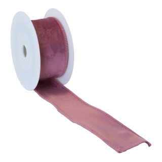 Velvet ribbon  - Material:  - Color: pink - Size: L: 8m X B: 50mm