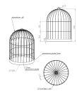 Bird Cage XXL Ø100cm, Height: 130cm Color: Black