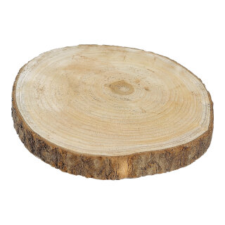 Holzscheibe, 4,5cm dick, Größe:Ø 29 cm,  Farbe: braun