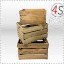 Holzkistenset 3 Stück/Set 55x45x35cm, 50x40x30cm, 45x35x25cm