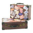 Suitcases »stamps design« 2pcs./set, nested,...