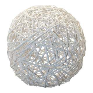 Willow spheres 2-parted made of wickerwork - Material:  - Color: white - Size: Ø 40cm