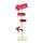 SALE-sign 6-parted made of wood - Material:  - Color: red/white - Size: H: 90cm