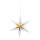 Foldable star 6-pointed with hanger - Material: out of paper - Color: white/gold - Size: 40cm