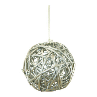Wicker ball  - Material: out of willow - Color: silver - Size: 20cm