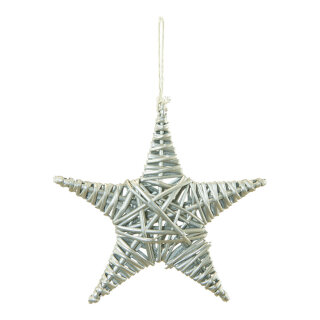 Wicker star  - Material: out of willow - Color: silver - Size: 30cm