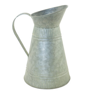 Milchkanne aus Blech, mit Henkel     Groesse: 24x15,5x17cm    Farbe: grau