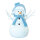 Schneemann aus Styropor/Stoff/Holz     Groesse:69x39x16cm    Farbe:weiß/blau