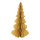 Christmas tree self-standing foldable - Material: out of paper - Color: gold - Size: 40cm