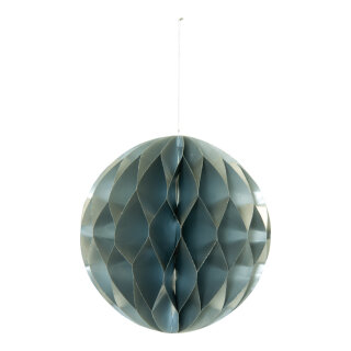 Honeycomb ball foldable with hanger - Material: out of paper - Color: grey - Size: 30cm